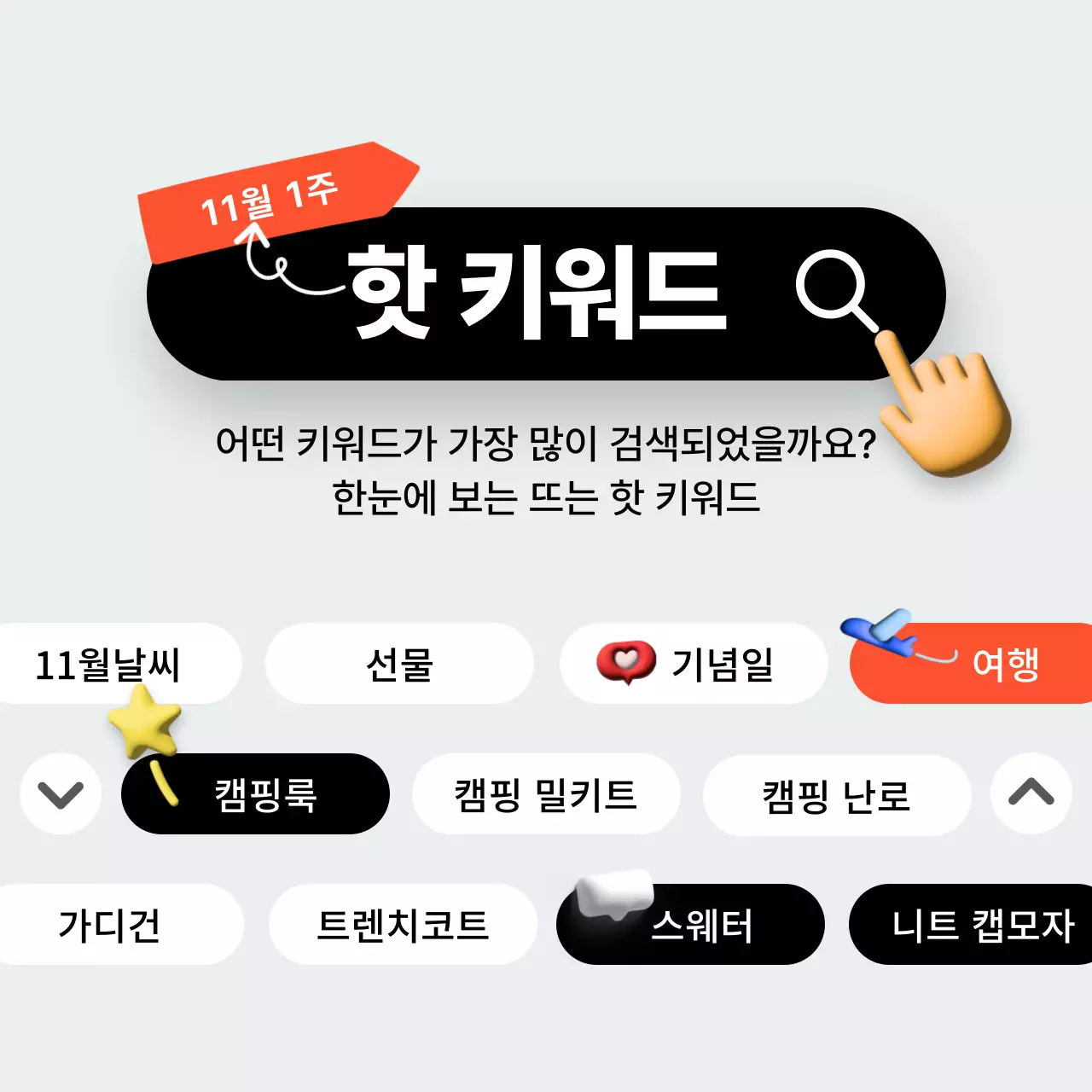 이번주 트렌드를 한눈에 파악하는 핫 키워드