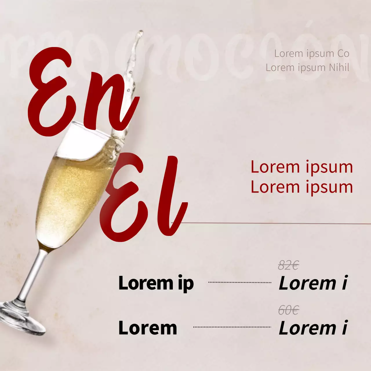 Promover una sencilla tienda de vinos en beige