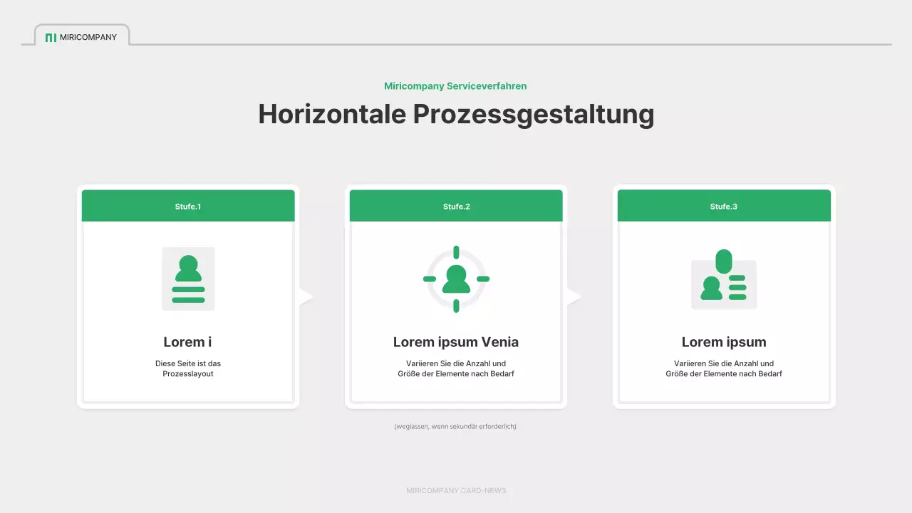 Ein einfaches grünes und graues Unternehmensprofil