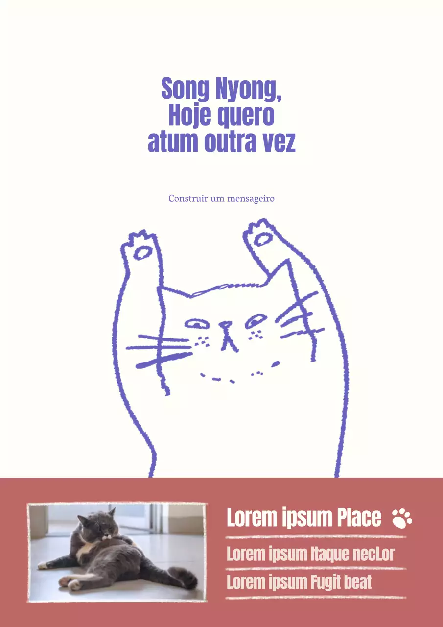 Capa de ensaio fotográfico minimalista em roxo