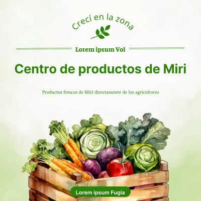 Promover los alimentos locales con acuarelas verdes
