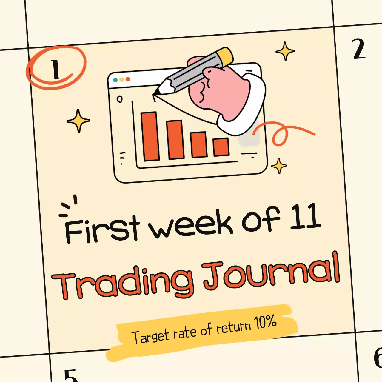 Beige Simple Trading Journal Social Media Post