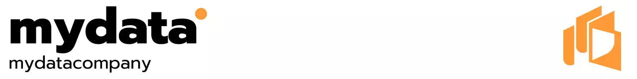 주황색의 심플한 it기업 로고 형태