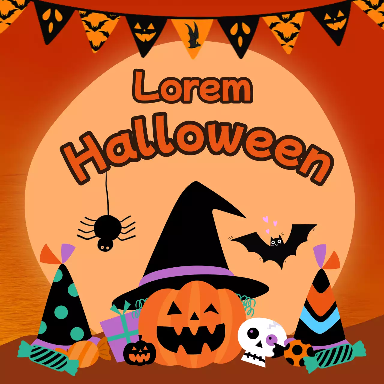 Fördern Sie niedliche Halloween-Dekorationsideen in Orange