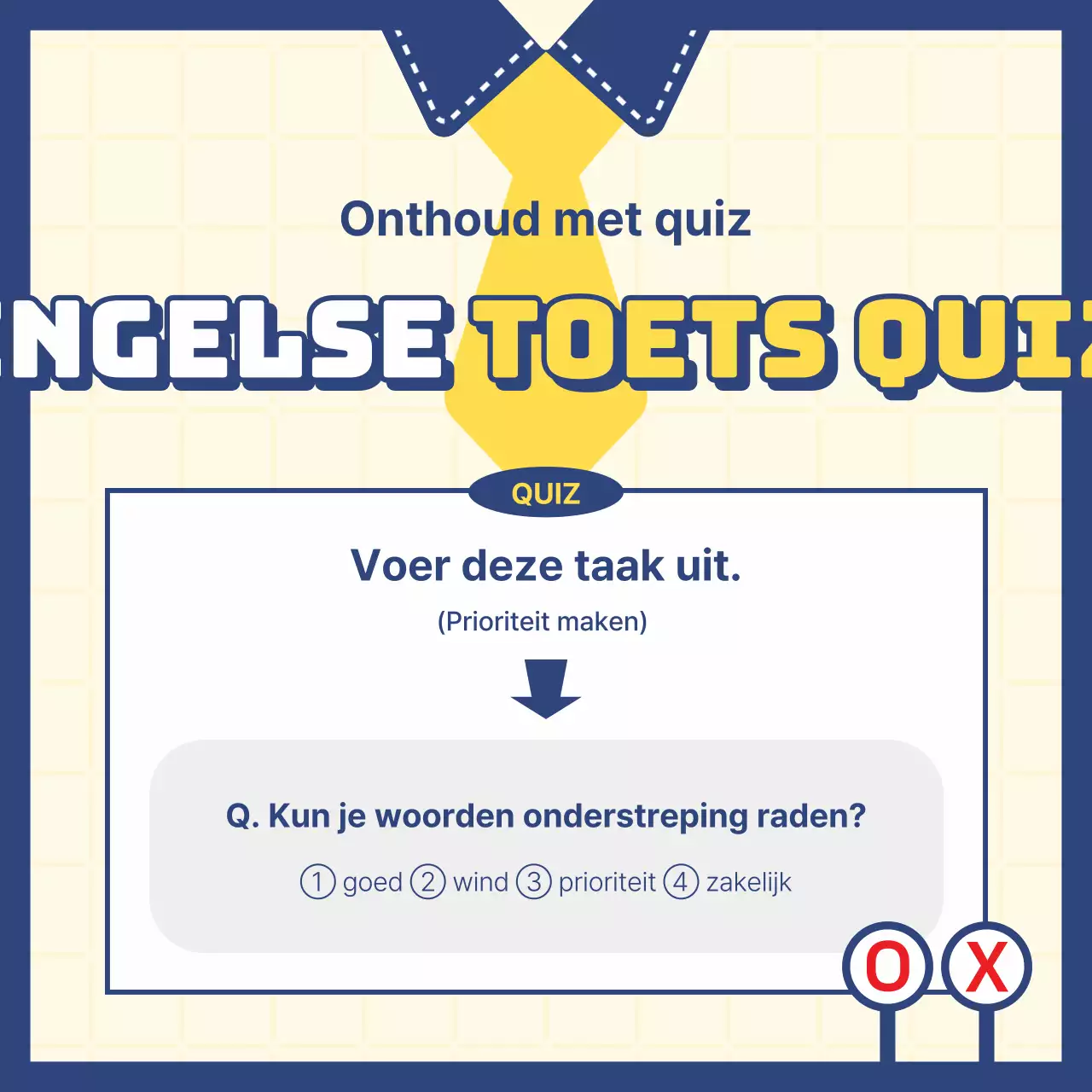  Een kitscherig zakelijk Engels plan met een gele achtergrond