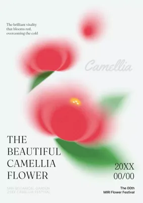 Red Aesthetic Flower Event Poster