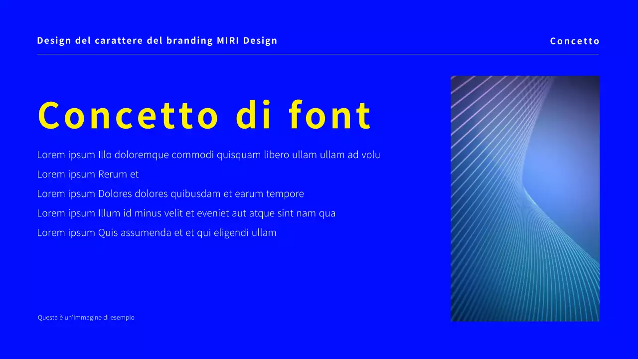 Una semplice proposta di font per il branding in blu.