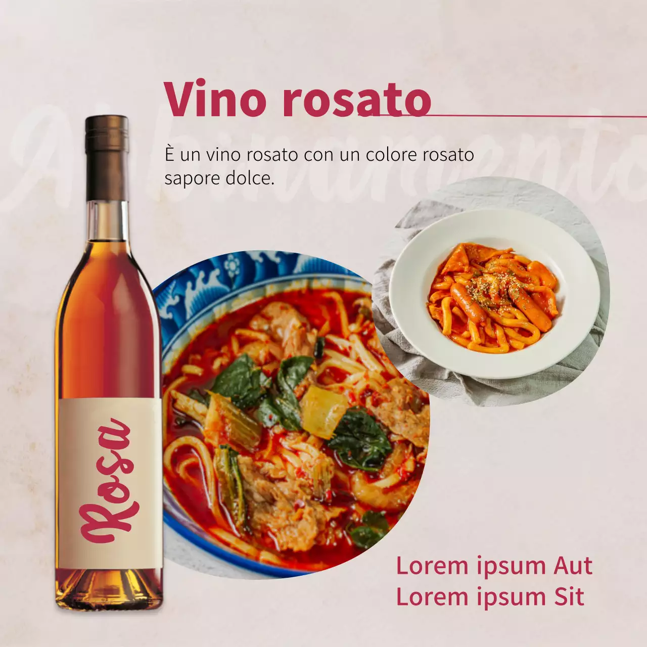 Promuovere una semplice enoteca in beige