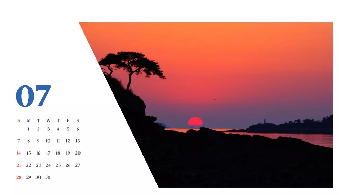 Krankenhauskalender mit saisonalen Landschaftsfotos