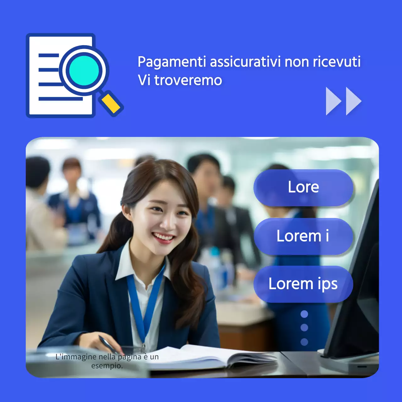 L'annuncio dell'assicurazione base Blue's