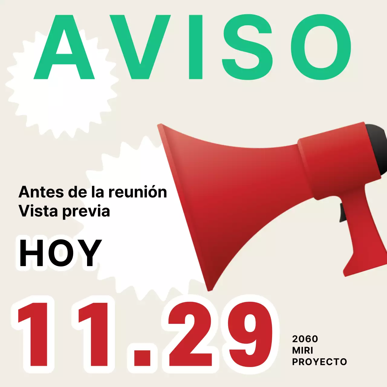 Anuncios de reuniones de moda en beige y rojo