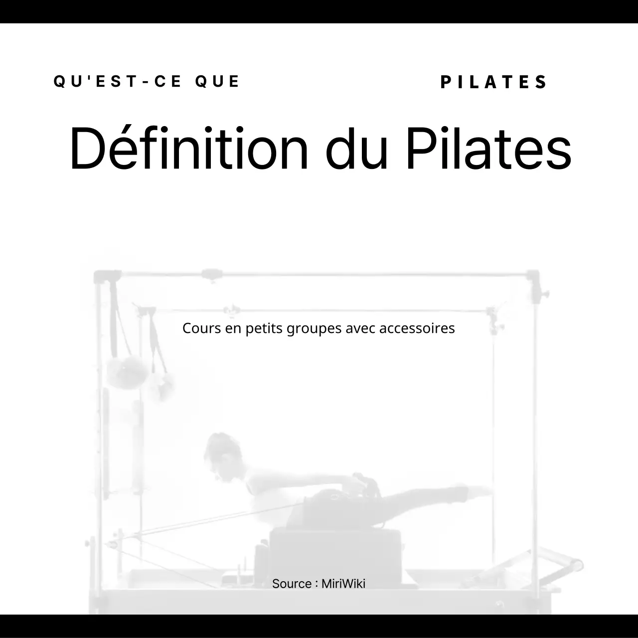Promouvoir le Pilates moderne en noir