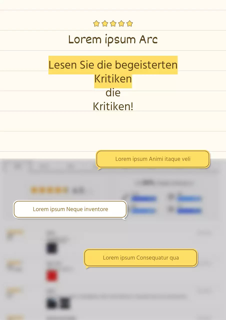 Eine einfache Storytelling-Produktpräsentation in Gelb und Beige