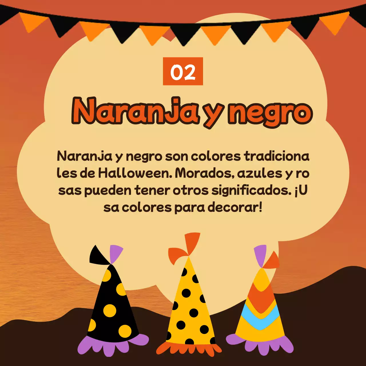 Promueve bonitas ideas de decoración de Halloween en naranja