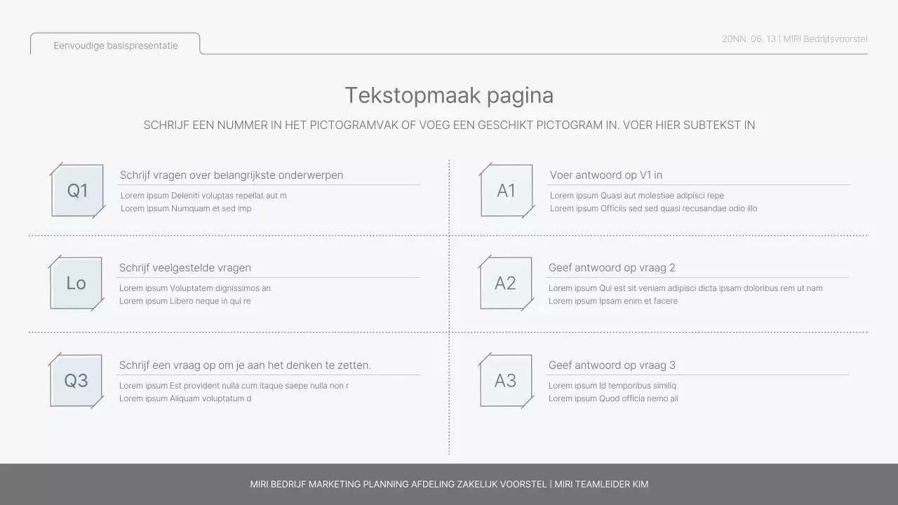Eenvoudig basisrapport in lichtblauw en lichtgroen