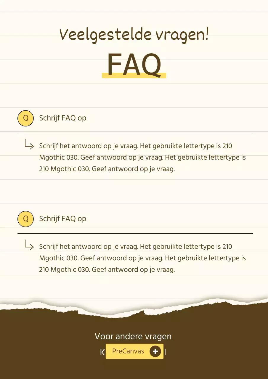 Een eenvoudig verhalend productpraatje in geel en beige