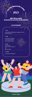 Promueva un concierto festivo de otoño con fuegos artificiales