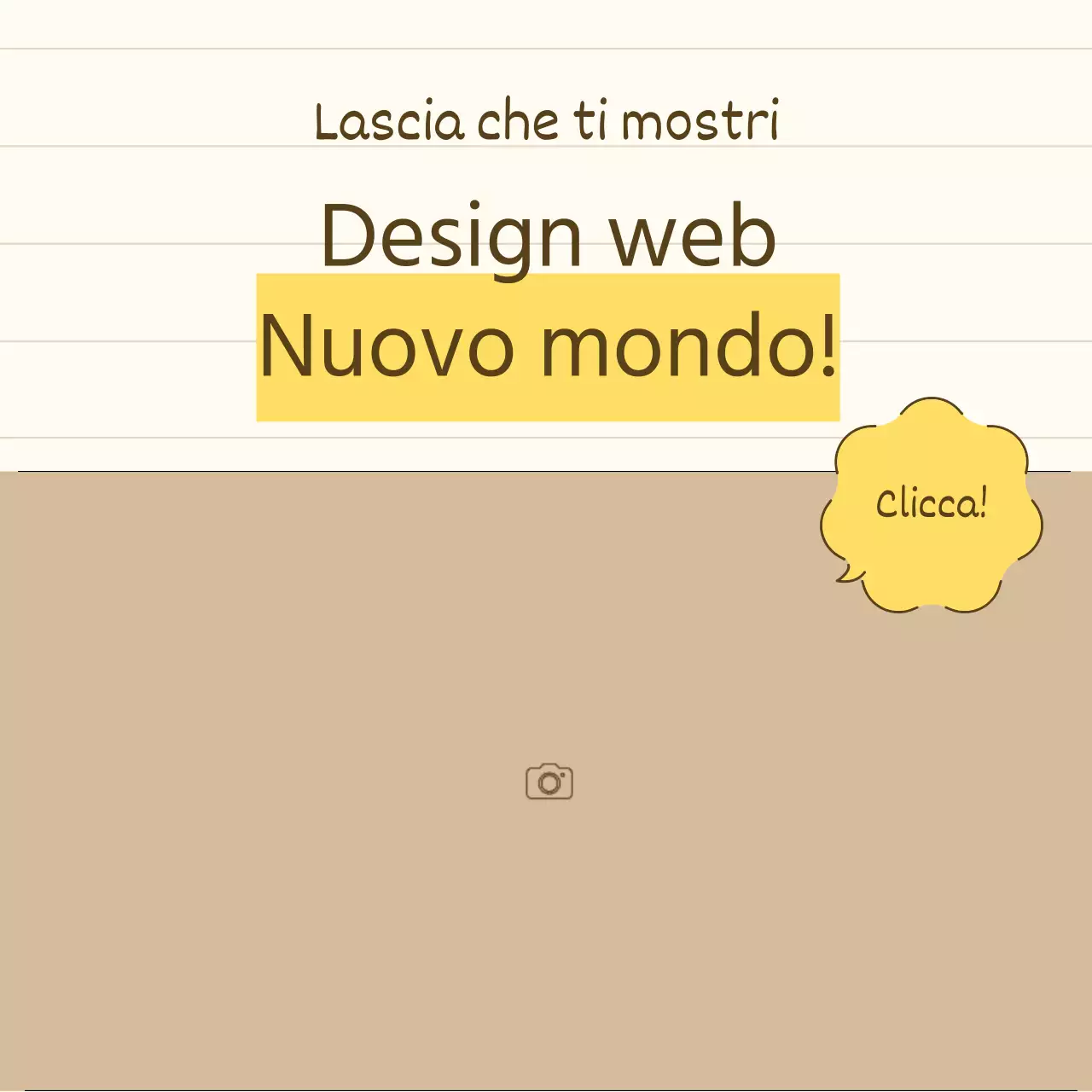 Una semplice presentazione di prodotto per lo storytelling in giallo e beige