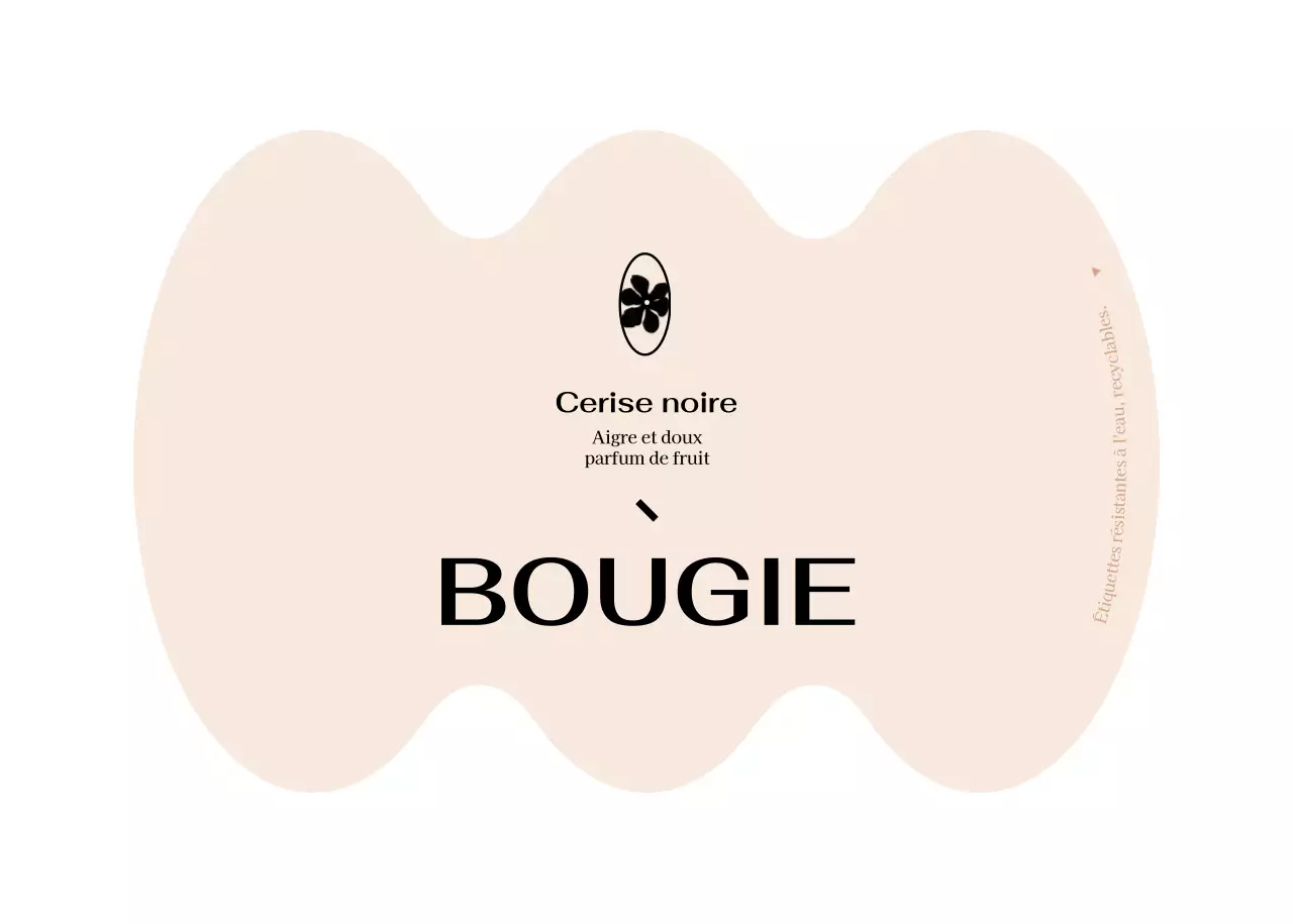 Bougie aux formes uniques en jaune et rose