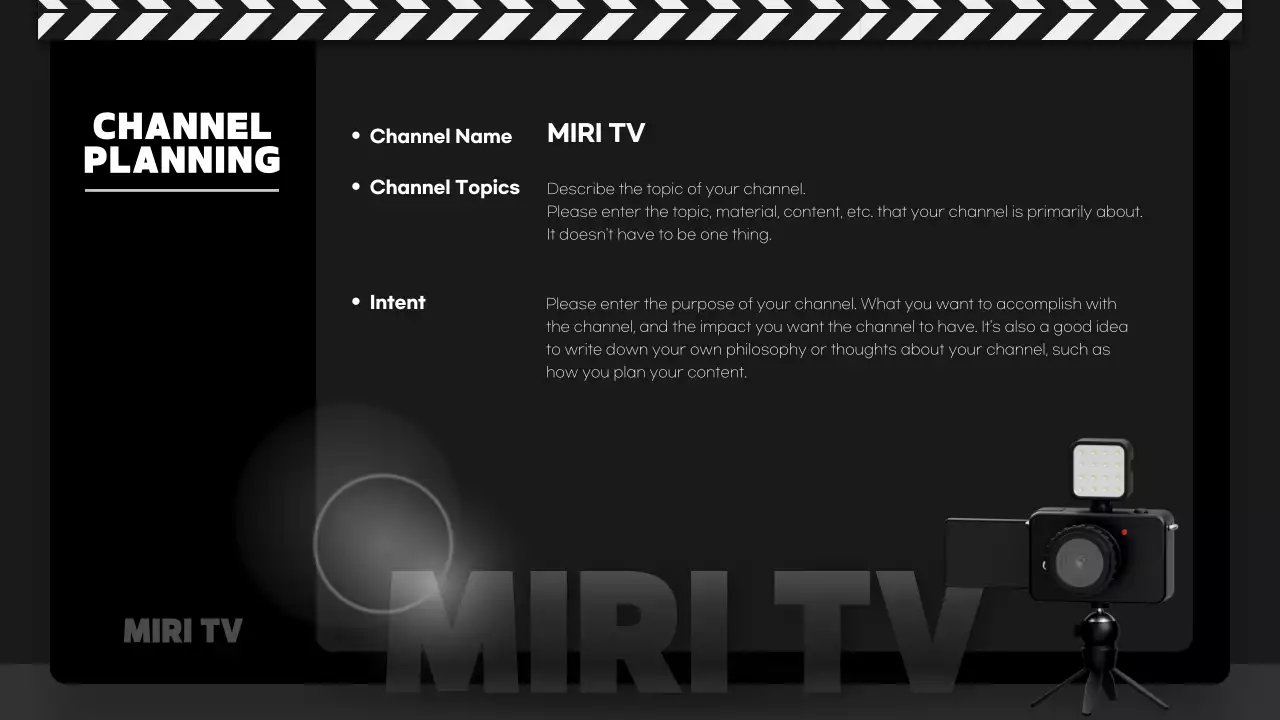 블랙 모던 콘텐츠 계획 프레젠테이션