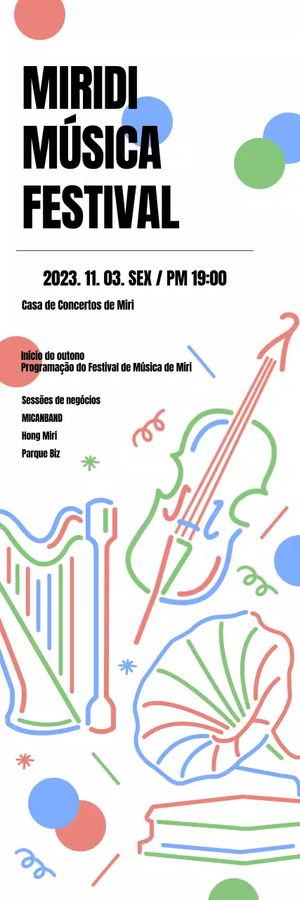 Promover concertos de música com conceitos coloridos e engraçados