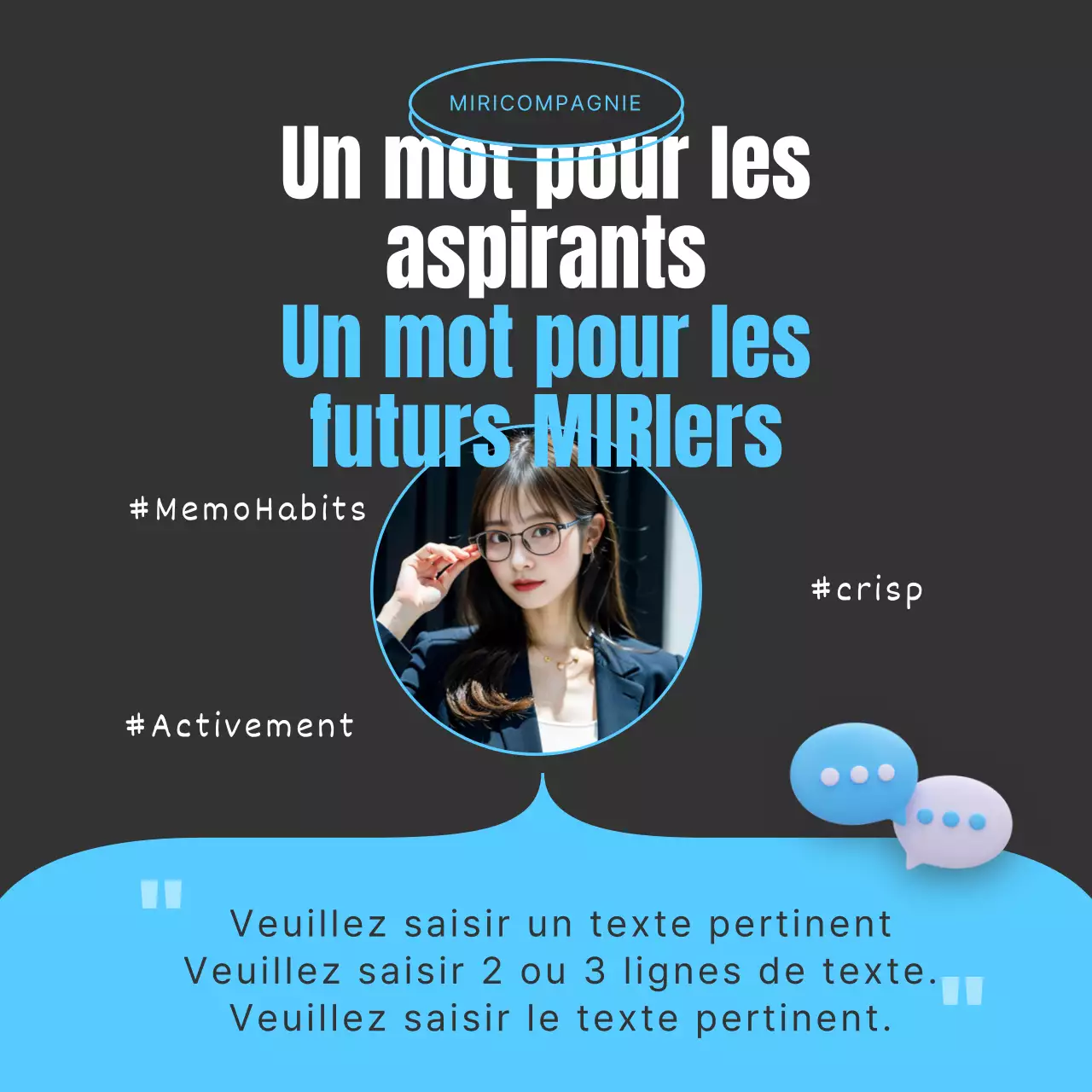 Rapport d'entretien simple bleu clair