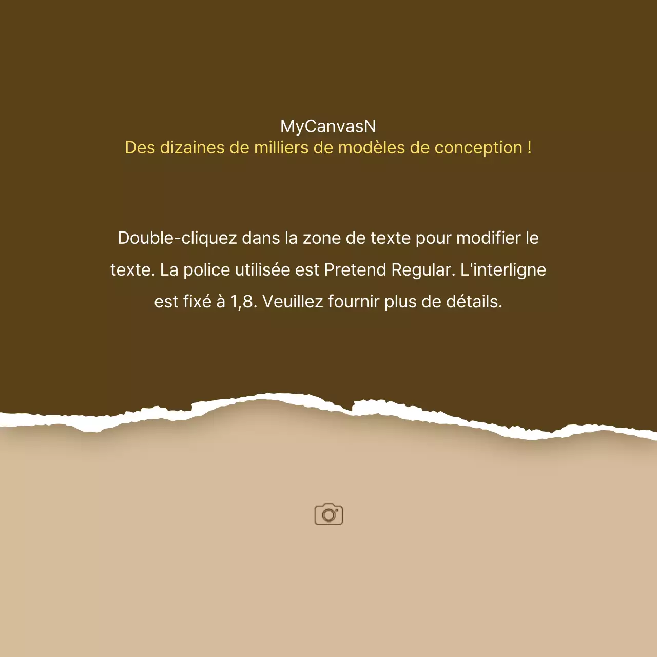 Une présentation de produit simple en jaune et beige