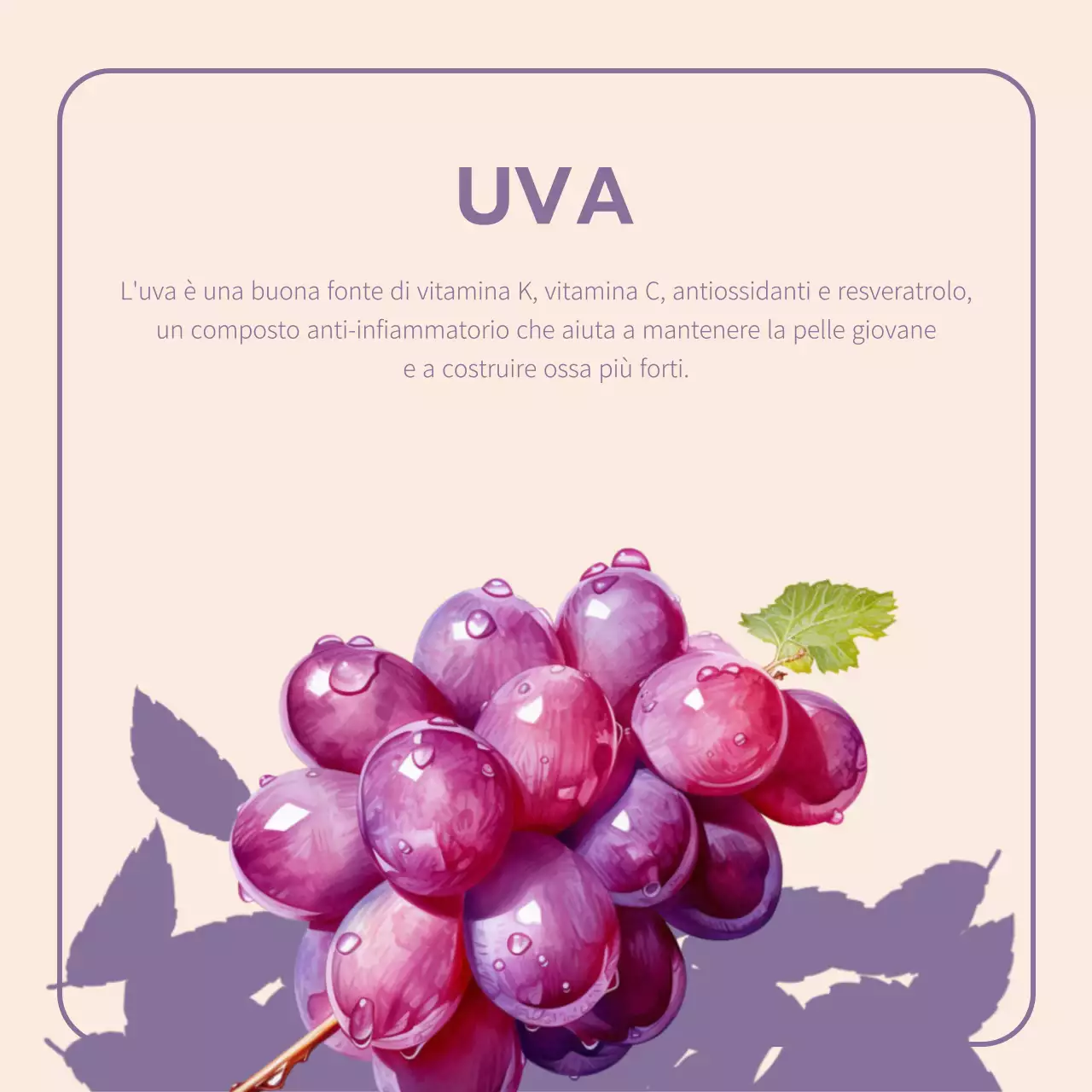 Promuovere la frutta di stagione vintage in arancione e beige