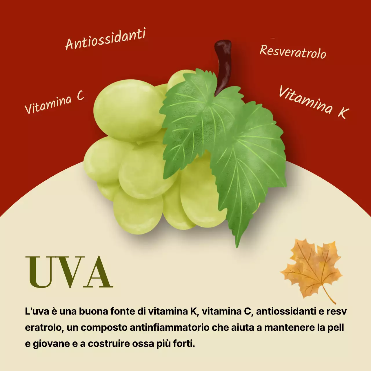 Promuovere la frutta semplice e di stagione in rosso