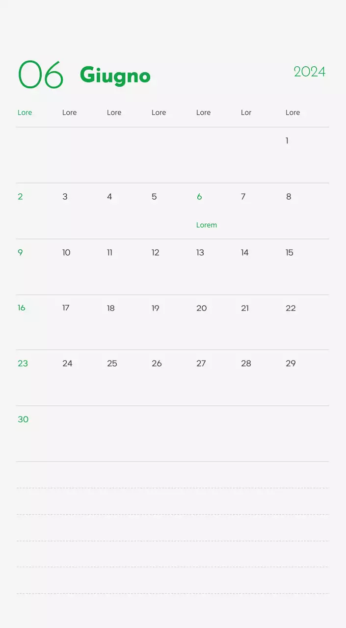 Un calendario con l'immagine di un cucciolo e un simpatico messaggio in verde.