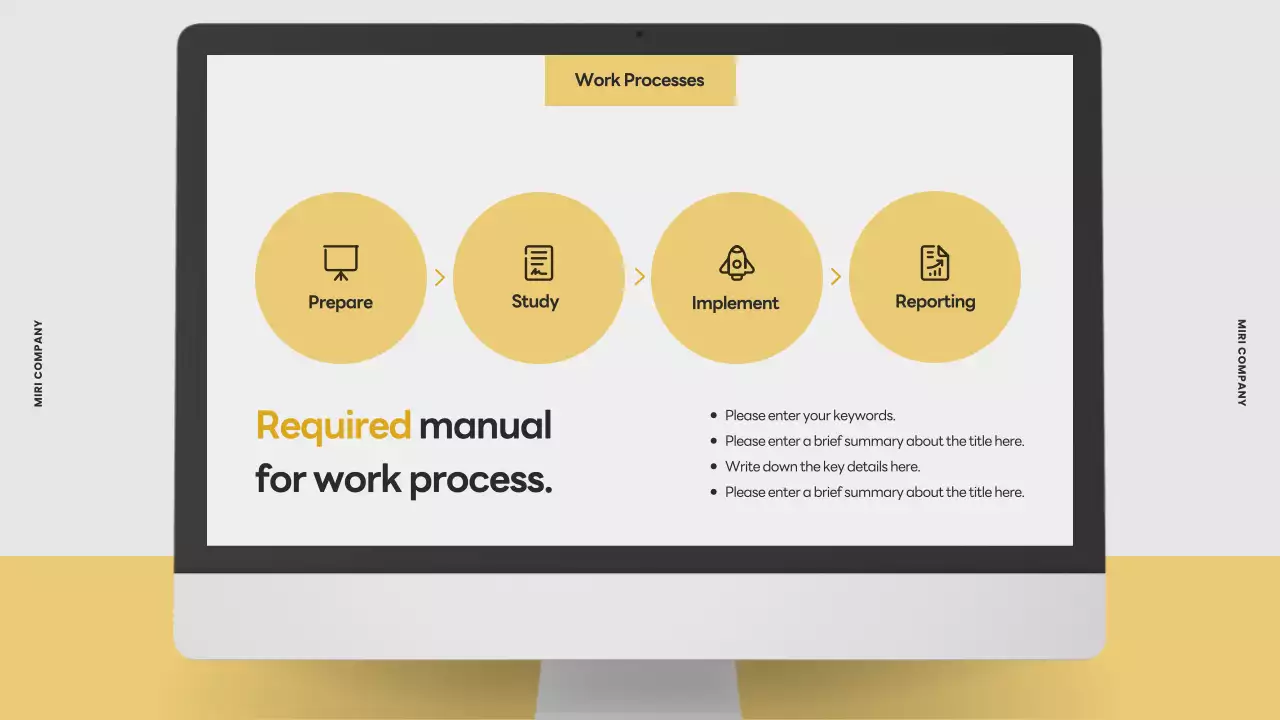 Yellow Clean Office 템플릿 가이드 프레젠테이션