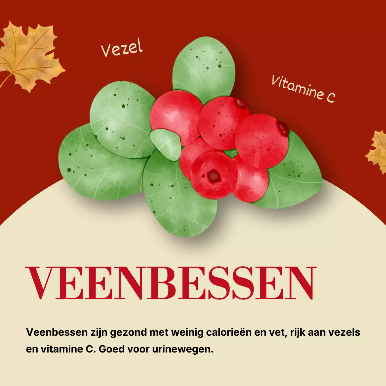 Promoot eenvoudig seizoensfruit in rood