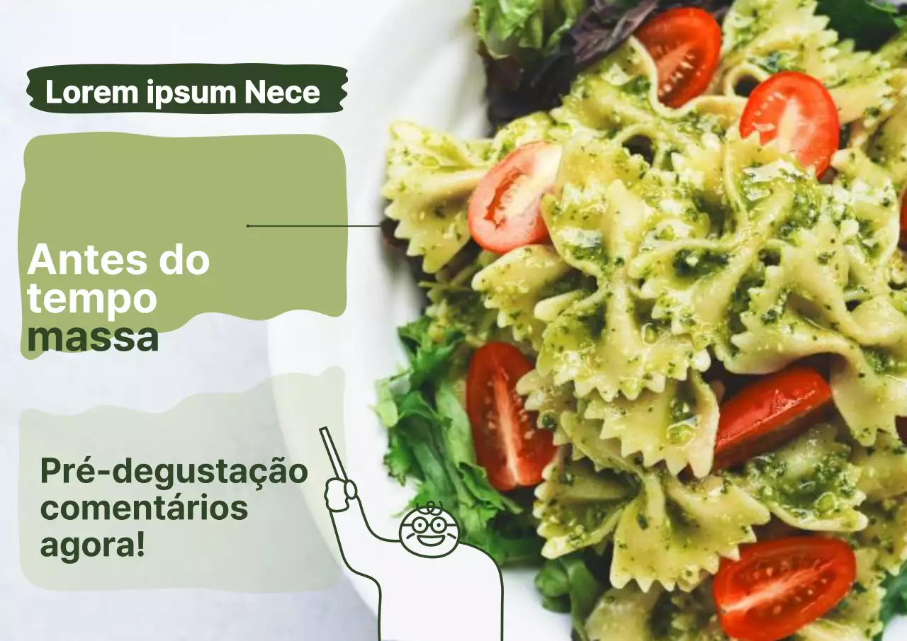 Anúncio de revisão de massas moderno em verde e chartreuse