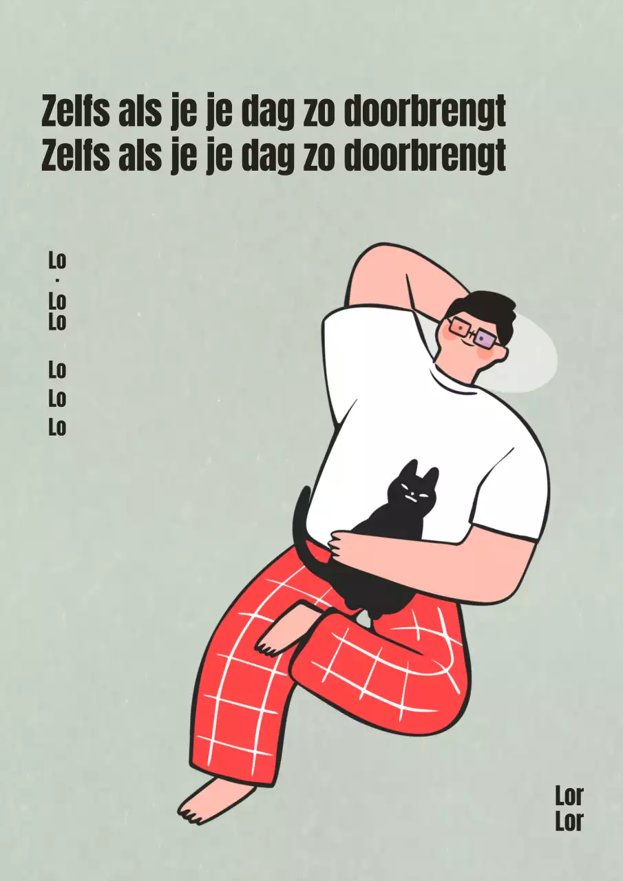 Eenvoudige emotionele geïllustreerde essay boekomslag in kaki en rood