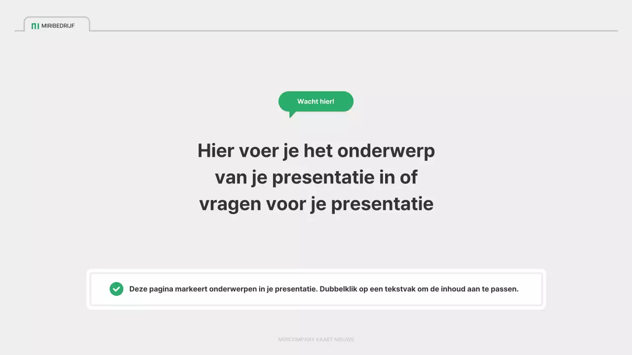 Een eenvoudig groen en grijs bedrijfsprofiel