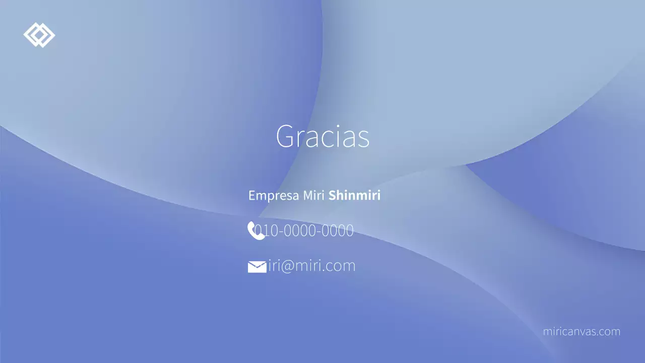 Perfil de empresa de reuniones modernas en azul