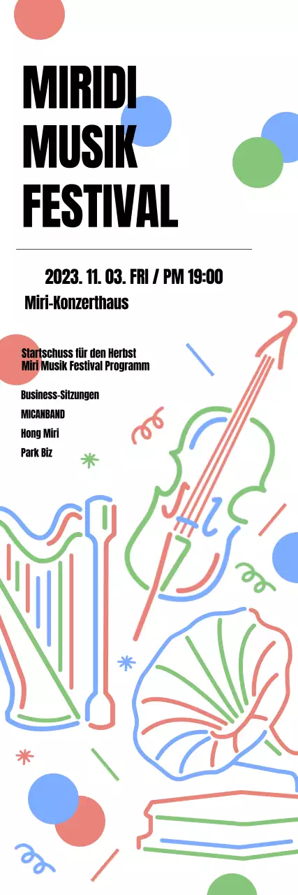 Förderung von Musikkonzerten mit bunten und niedlichen Konzepten