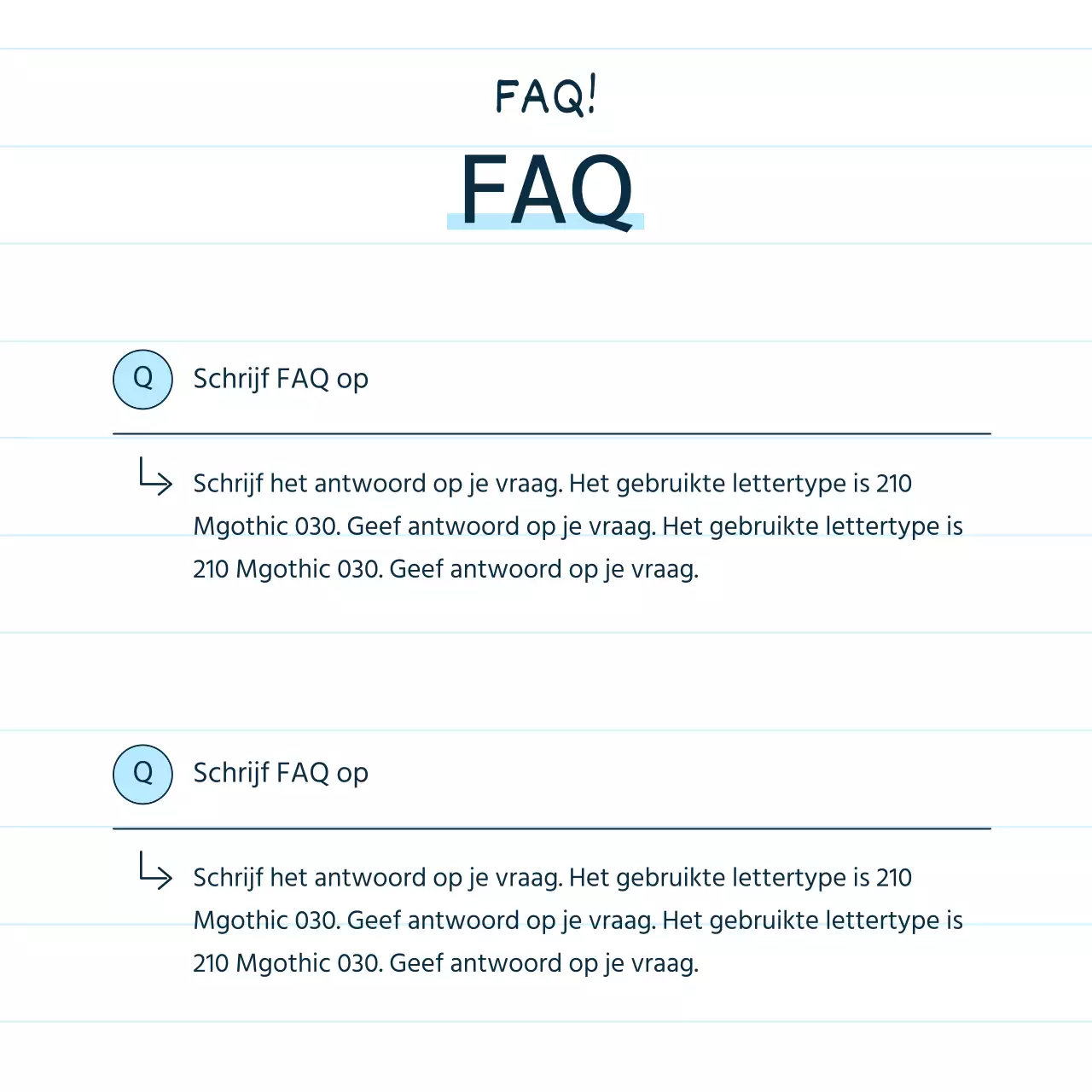 Een eenvoudige storytelling in blauw en lichtblauw