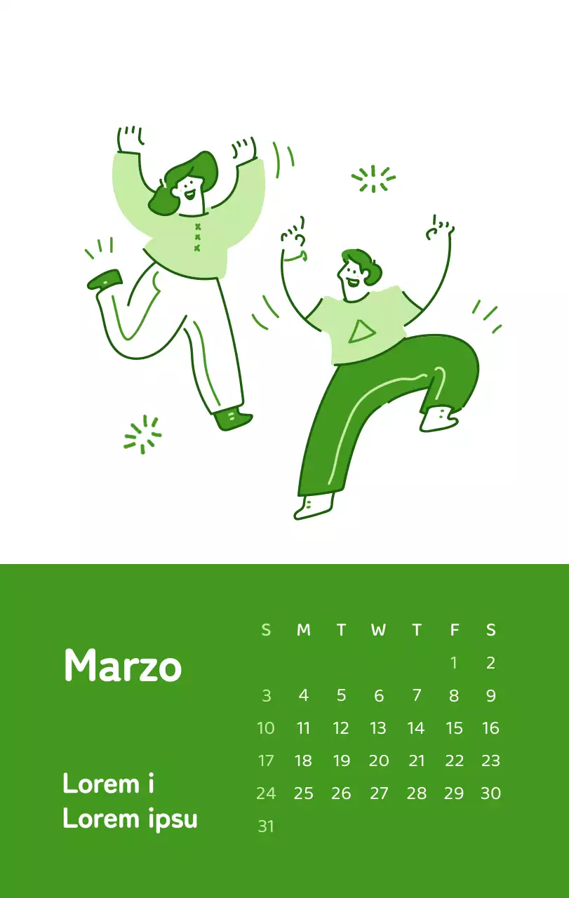 Un calendario con ilustraciones llenas de color y emoción