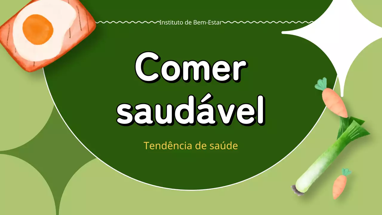 Sugestões de alimentação saudável na moda em verde e chartreuse