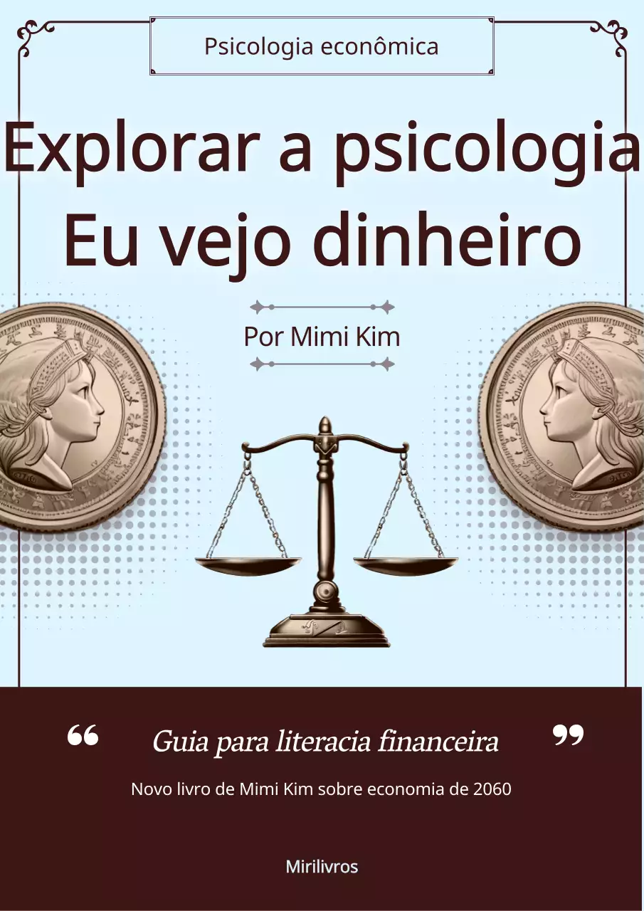 Luxuosa capa para livros financeiros em azul claro e castanho