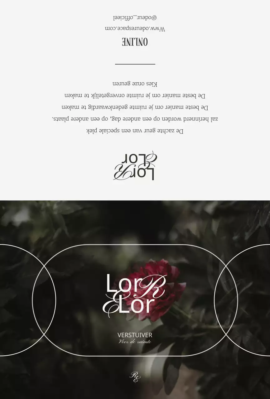 Een luxe verstuiver met vintage bloemenafbeeldingen in gedempte kleuren om producten onder de aandacht te brengen