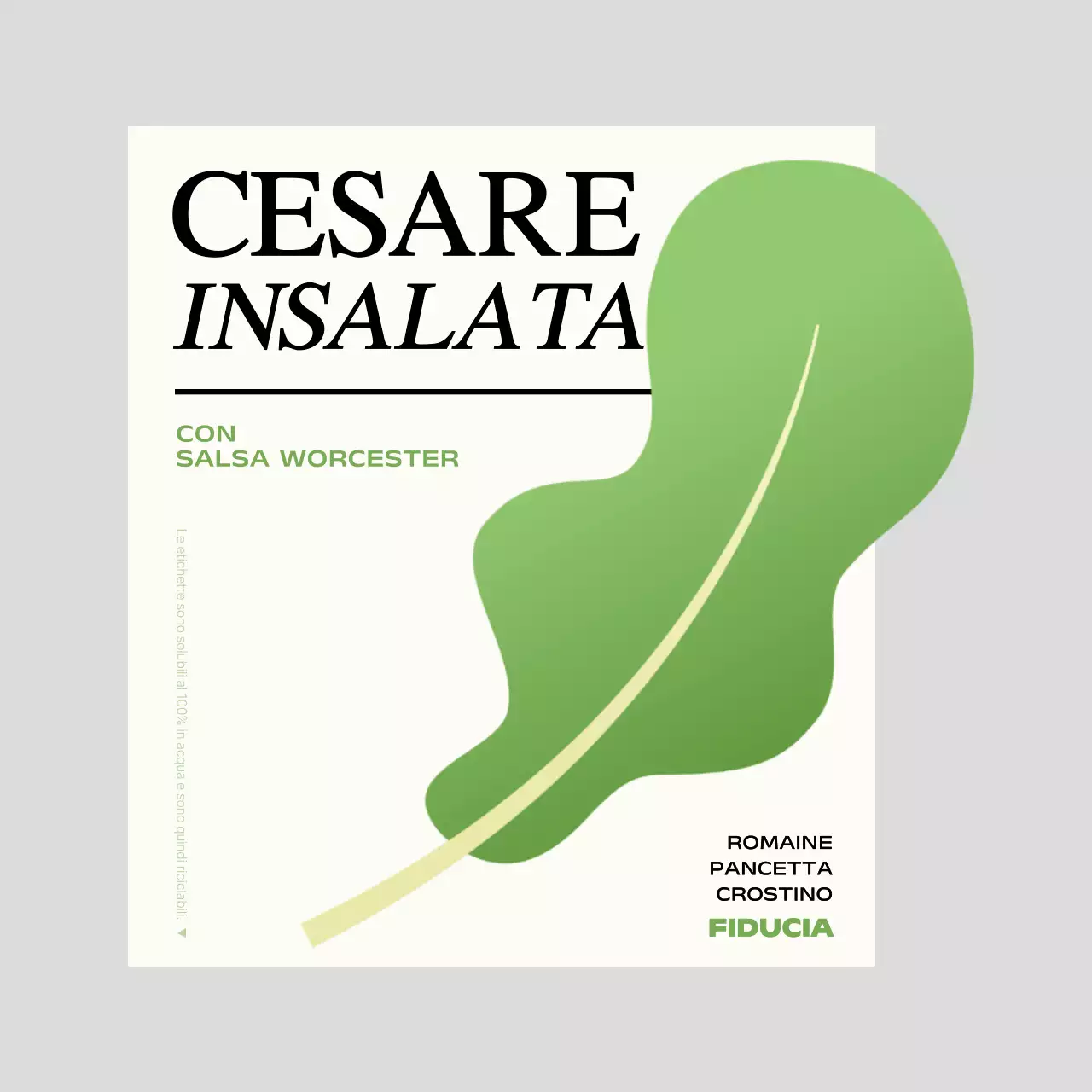 Etichette per insalata con illustrazioni di verdure verdi e rosse