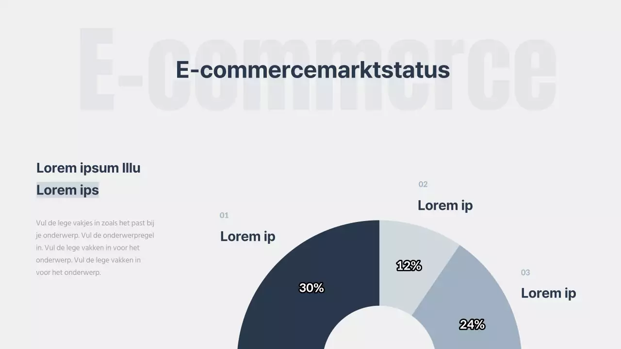 Een modern marktonderzoeksrapport over marineblauwe accenten