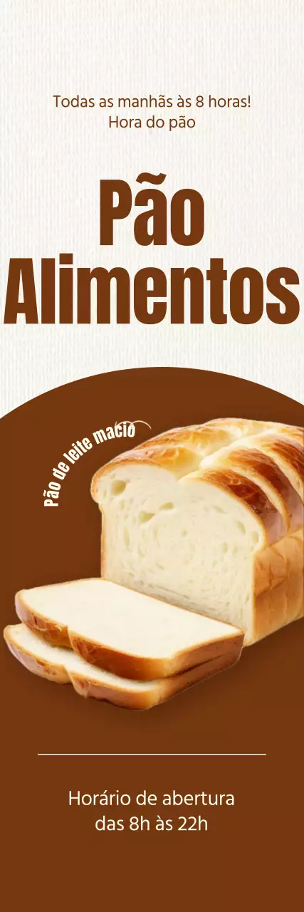 Promover um menu de pastelaria limpo e outonal com tons castanhos