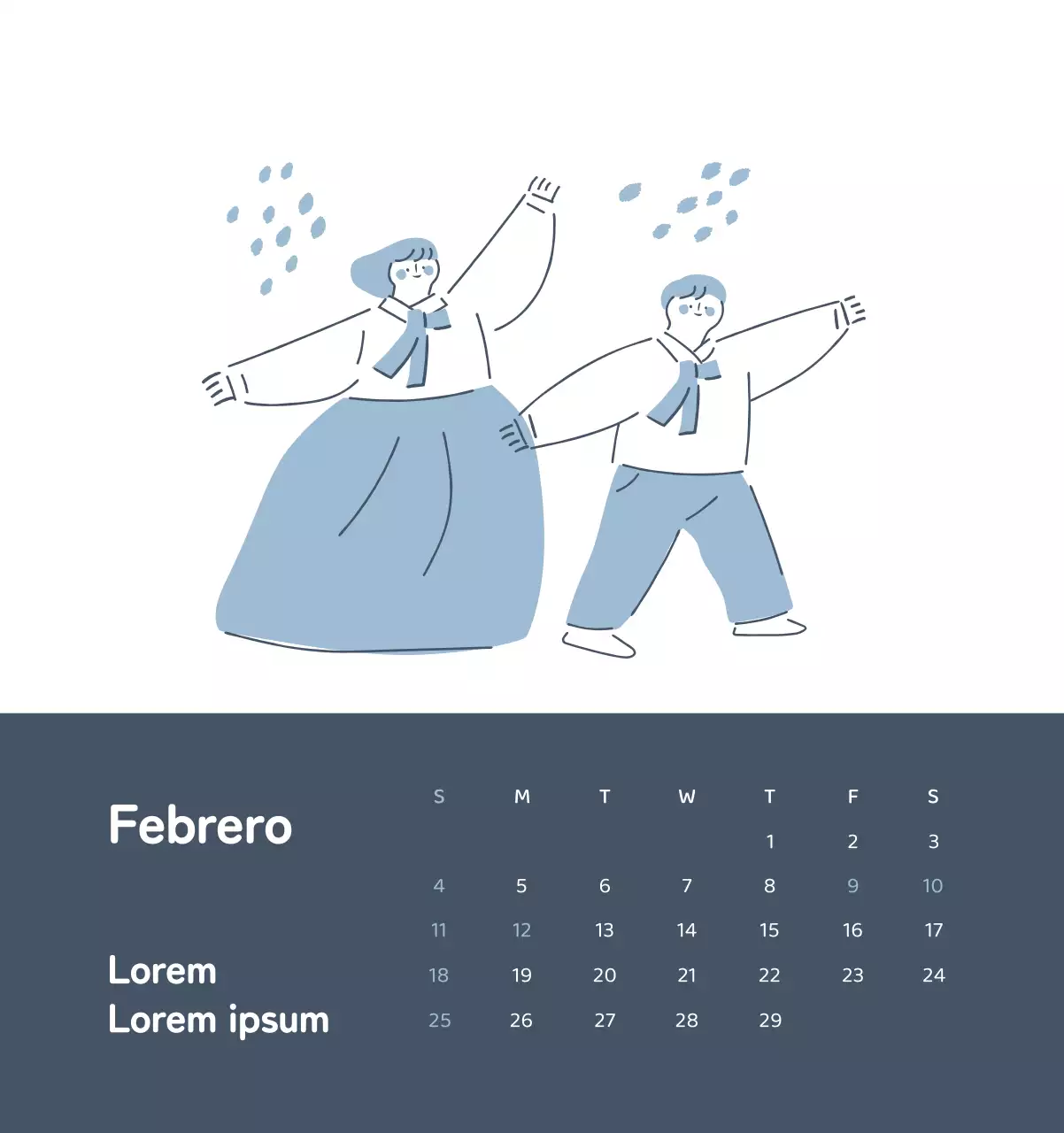 Un calendario con ilustraciones llenas de color y emoción