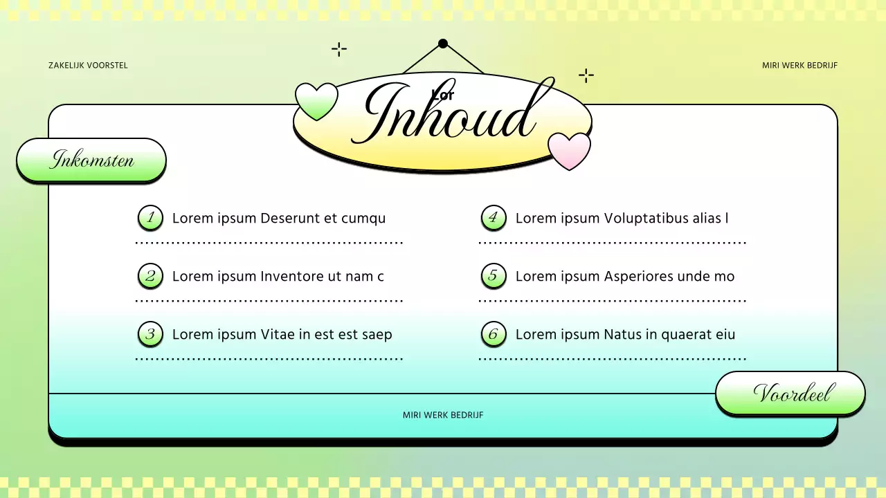 Trendy zakelijke rapporten in roze en geel