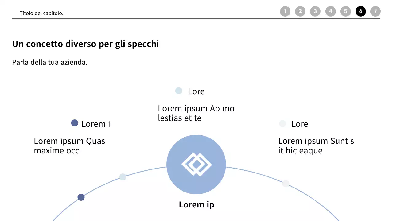 Profilo aziendale moderno in blu