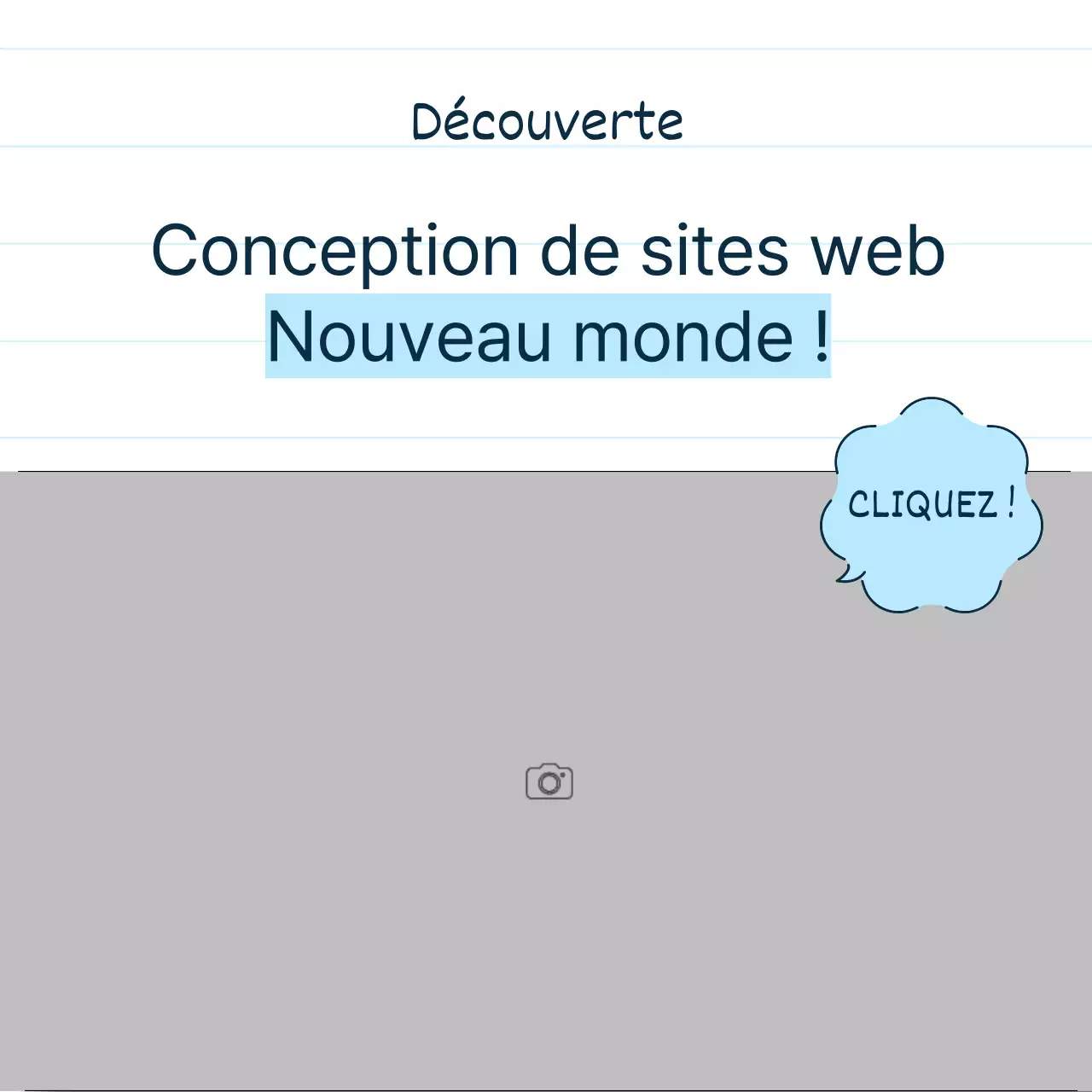 Un briefing simple sur le produit en bleu et bleu clair