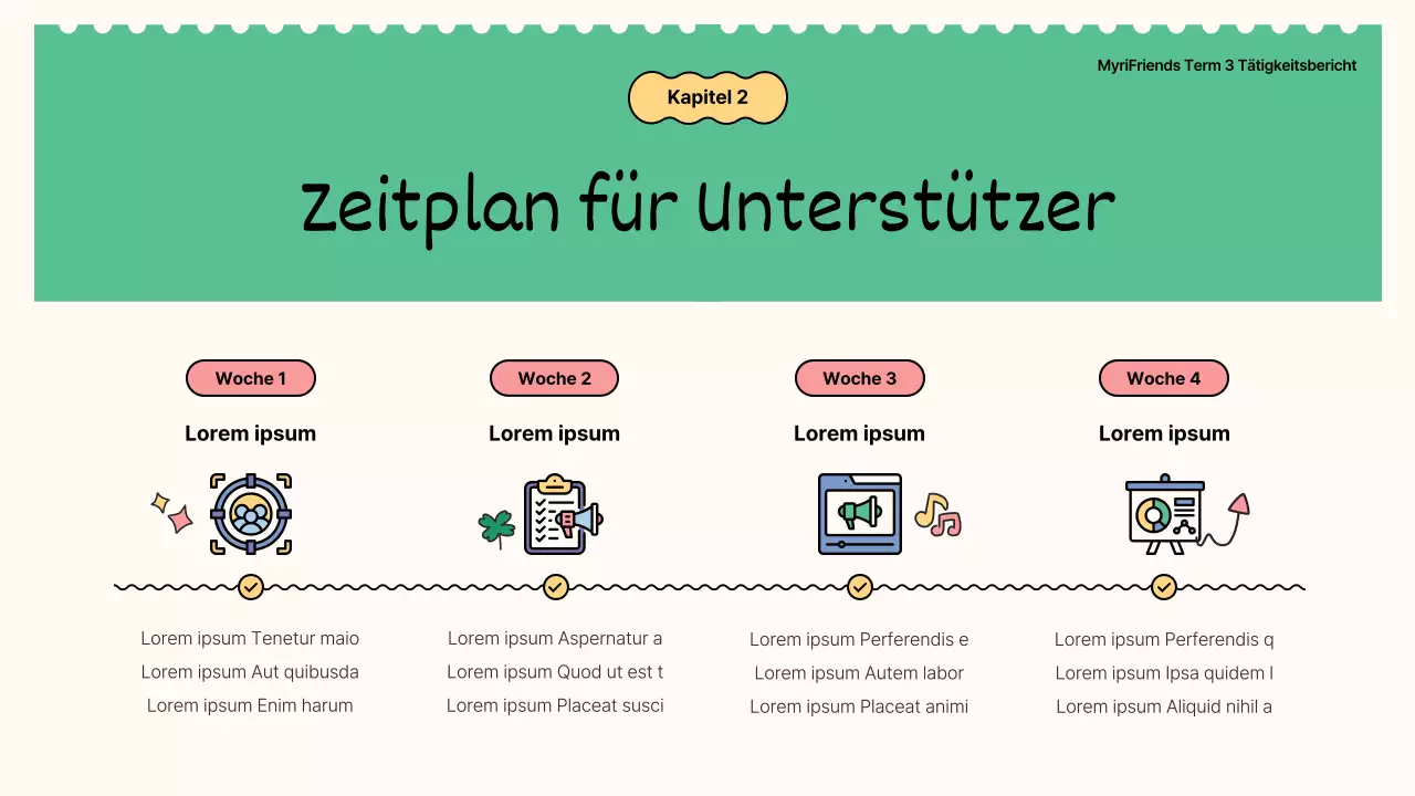  Kitschige grün-gelbe Berichte über die Aktivitäten der Fans